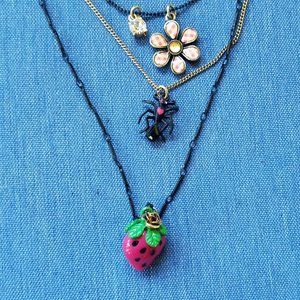 Betsey Johnson Vintage Quad-Strand Charm Necklace - EPC